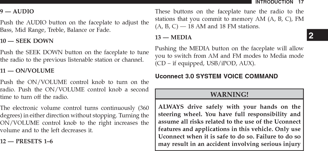 WARNING! (Continued)or death.18 INTRODUCTION