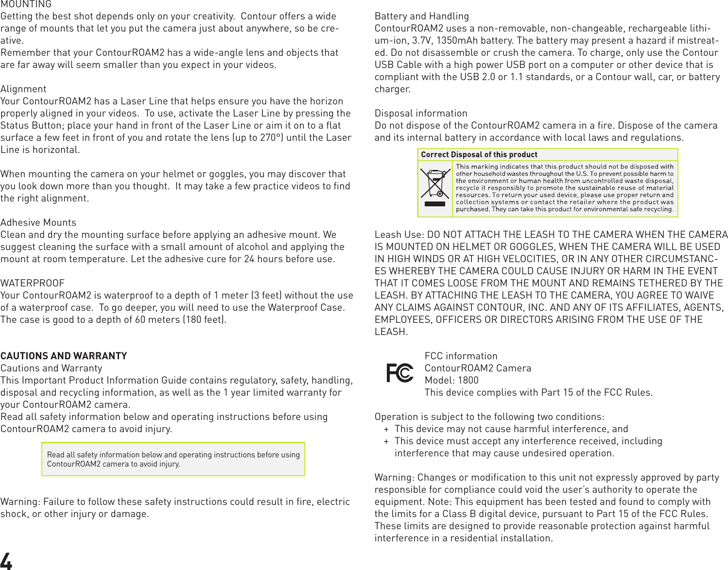 Page 4 of 6 - Contour Contour-Roam2-Users-Manual-  Contour-roam2-users-manual