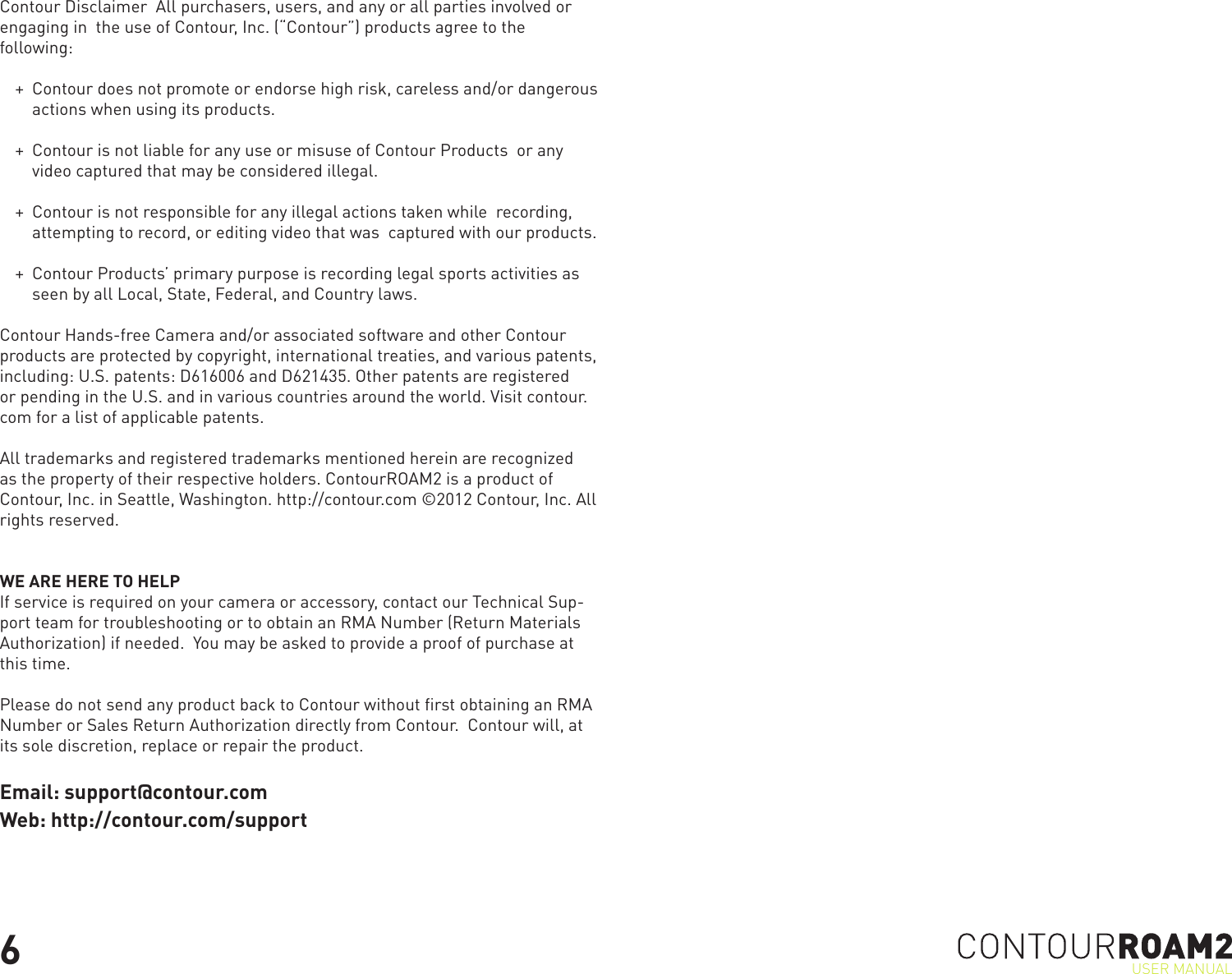 Page 6 of 6 - Contour Contour-Roam2-Users-Manual-  Contour-roam2-users-manual