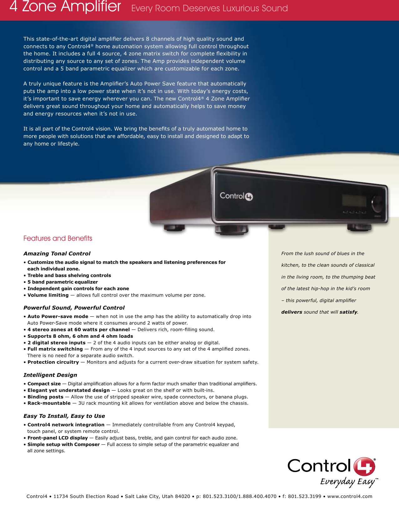 Page 1 of 2 - Control4 Control4-C4-8Amp1-B-Users-Manual- Control4-c4-8amp1-b-users-manual