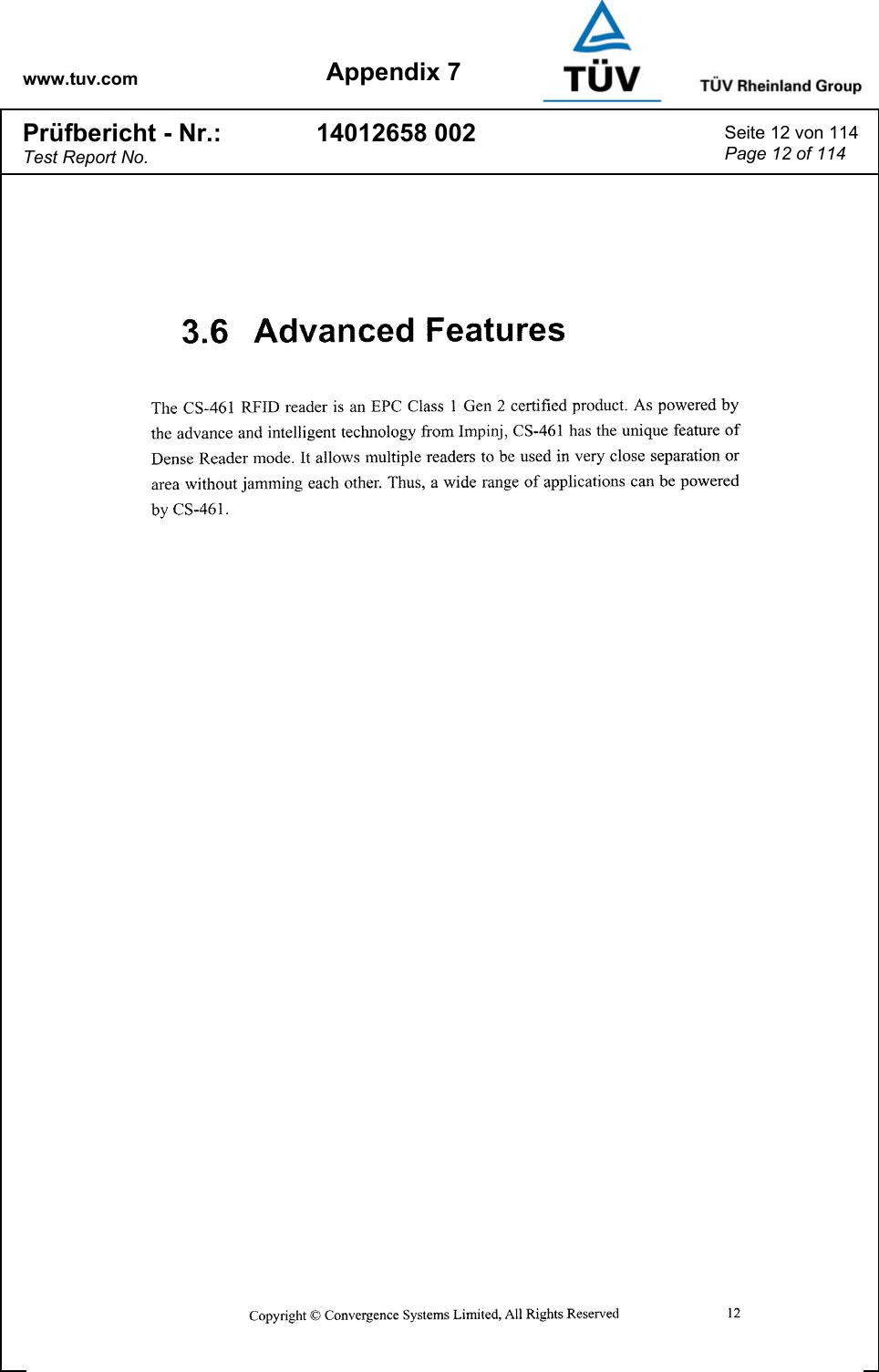 www.tuv.com Appendix 7 Prüfbericht - Nr.: Test Report No. 14012658 002  Seite 12 von 114 Page 12 of 114   