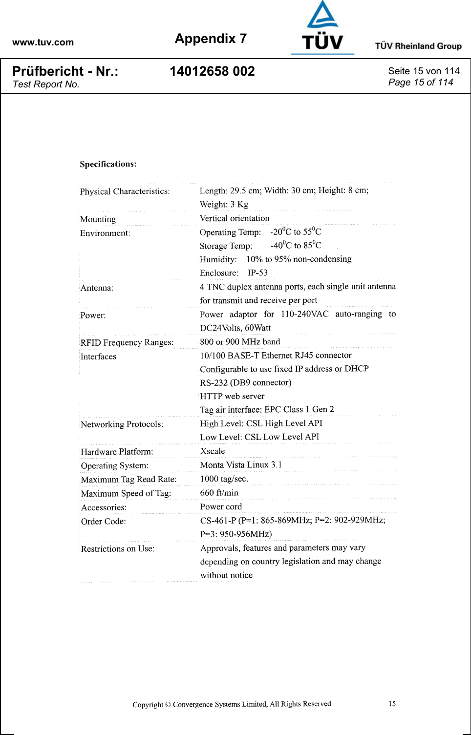 www.tuv.com Appendix 7 Prüfbericht - Nr.: Test Report No. 14012658 002  Seite 15 von 114 Page 15 of 114   