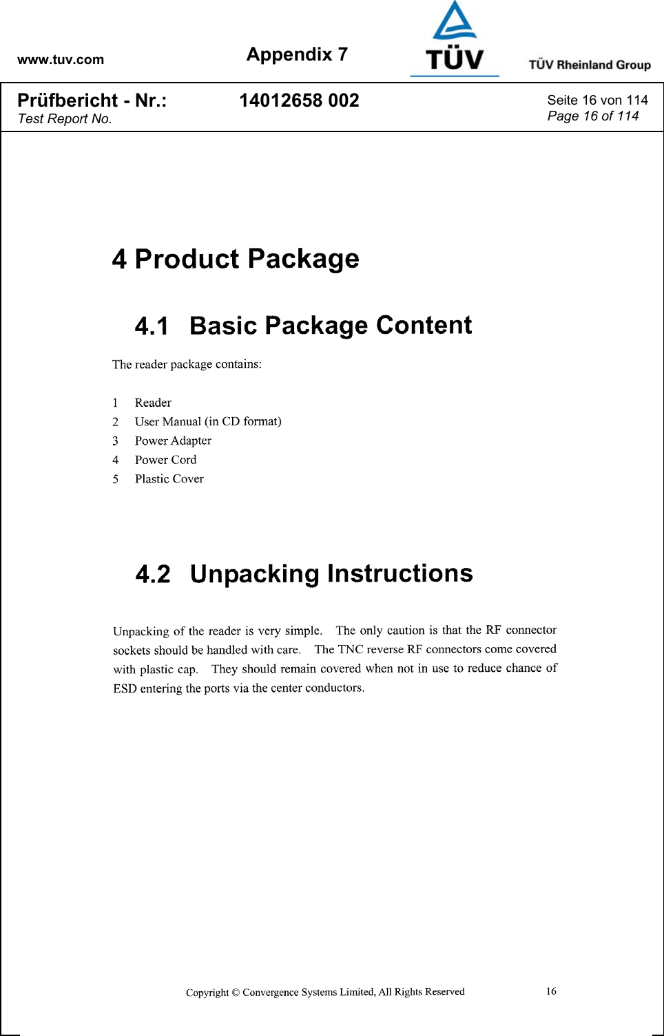 www.tuv.com Appendix 7 Prüfbericht - Nr.: Test Report No. 14012658 002  Seite 16 von 114 Page 16 of 114   