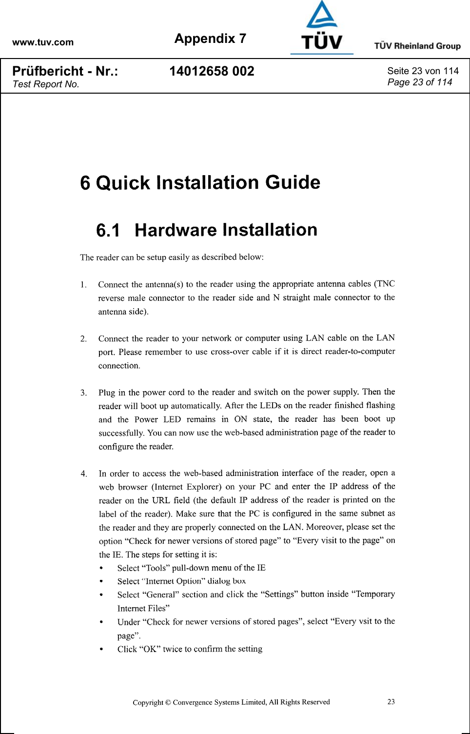 www.tuv.com Appendix 7 Prüfbericht - Nr.: Test Report No. 14012658 002  Seite 23 von 114 Page 23 of 114   