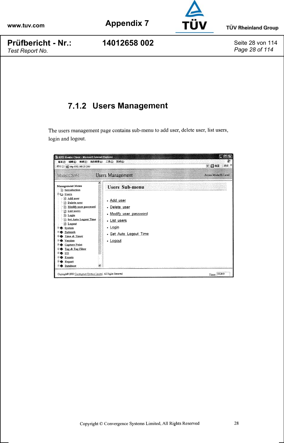 www.tuv.com Appendix 7 Prüfbericht - Nr.: Test Report No. 14012658 002  Seite 28 von 114 Page 28 of 114   