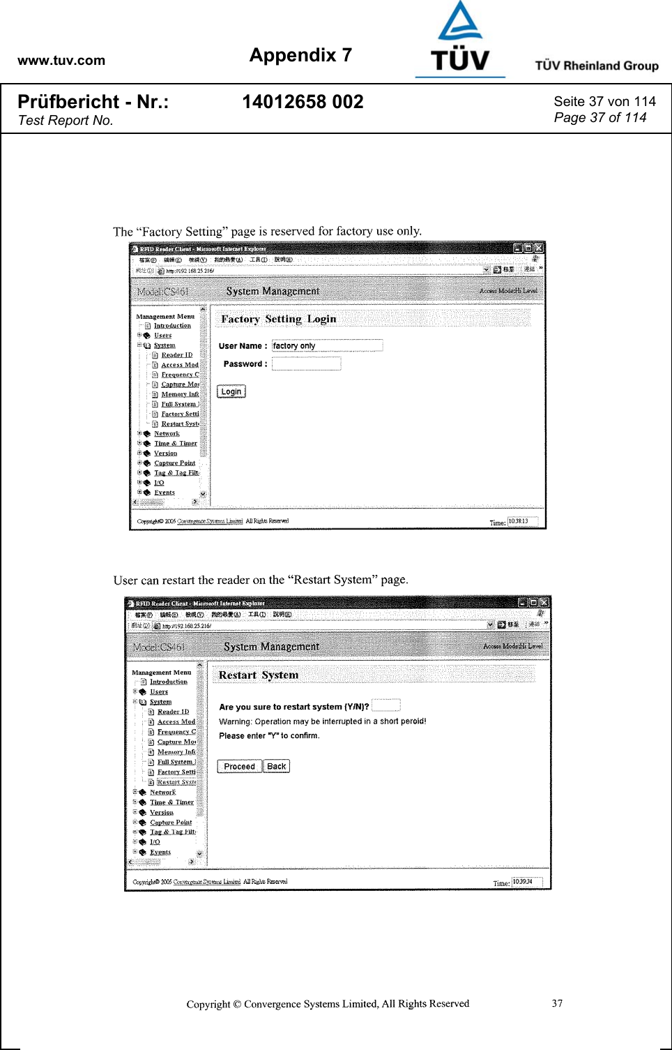 www.tuv.com Appendix 7 Prüfbericht - Nr.: Test Report No. 14012658 002  Seite 37 von 114 Page 37 of 114   