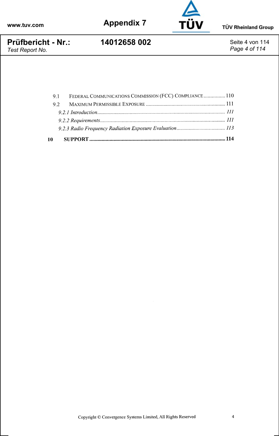 www.tuv.com Appendix 7 Prüfbericht - Nr.: Test Report No. 14012658 002  Seite 4 von 114 Page 4 of 114   