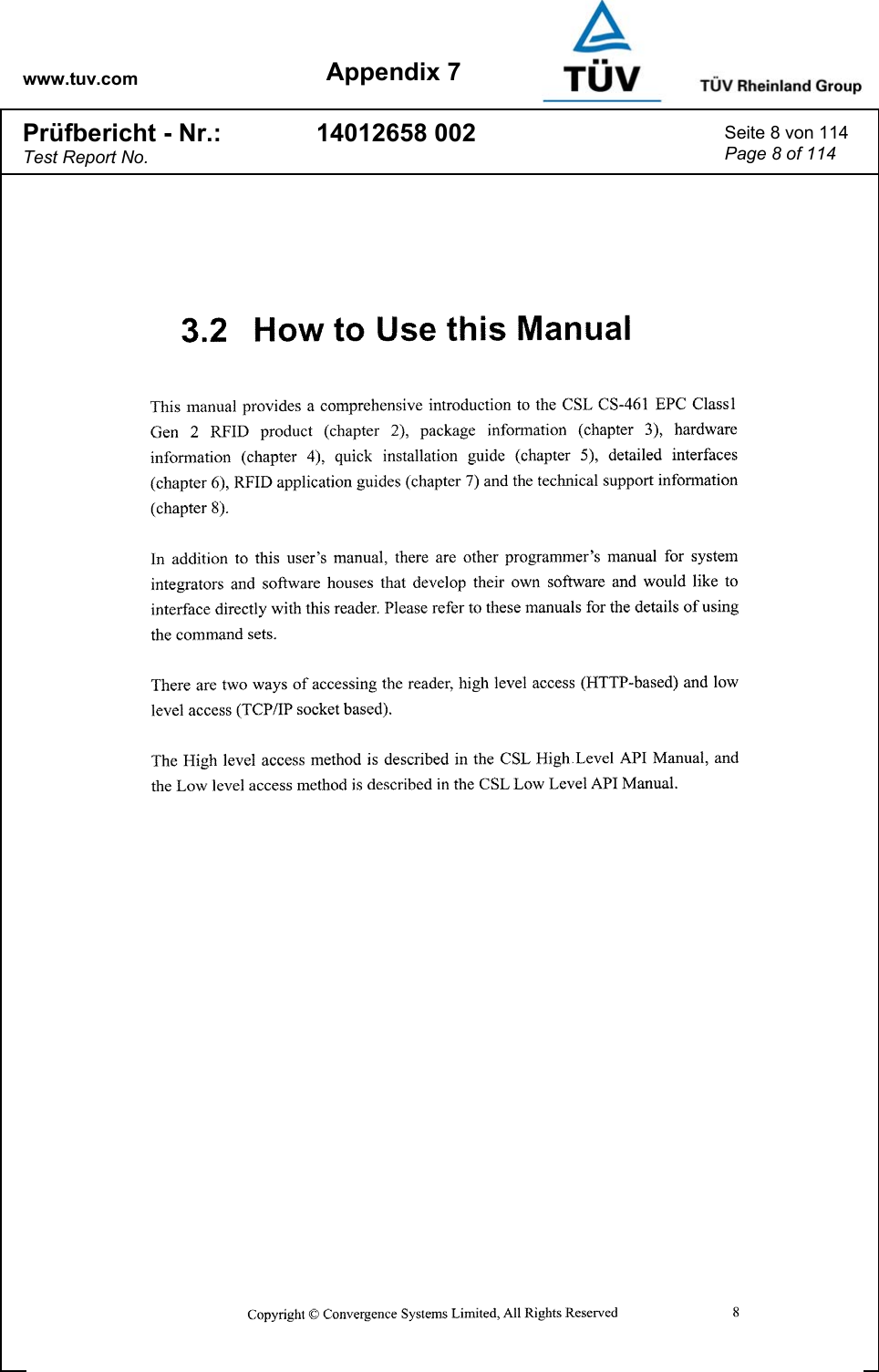 www.tuv.com Appendix 7 Prüfbericht - Nr.: Test Report No. 14012658 002  Seite 8 von 114 Page 8 of 114   