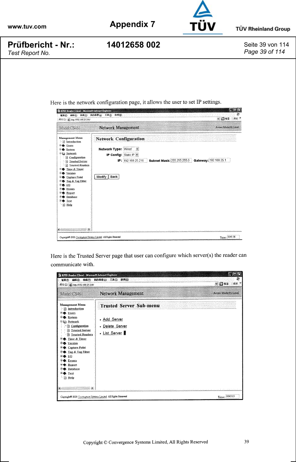 www.tuv.com Appendix 7 Prüfbericht - Nr.: Test Report No. 14012658 002  Seite 39 von 114 Page 39 of 114   