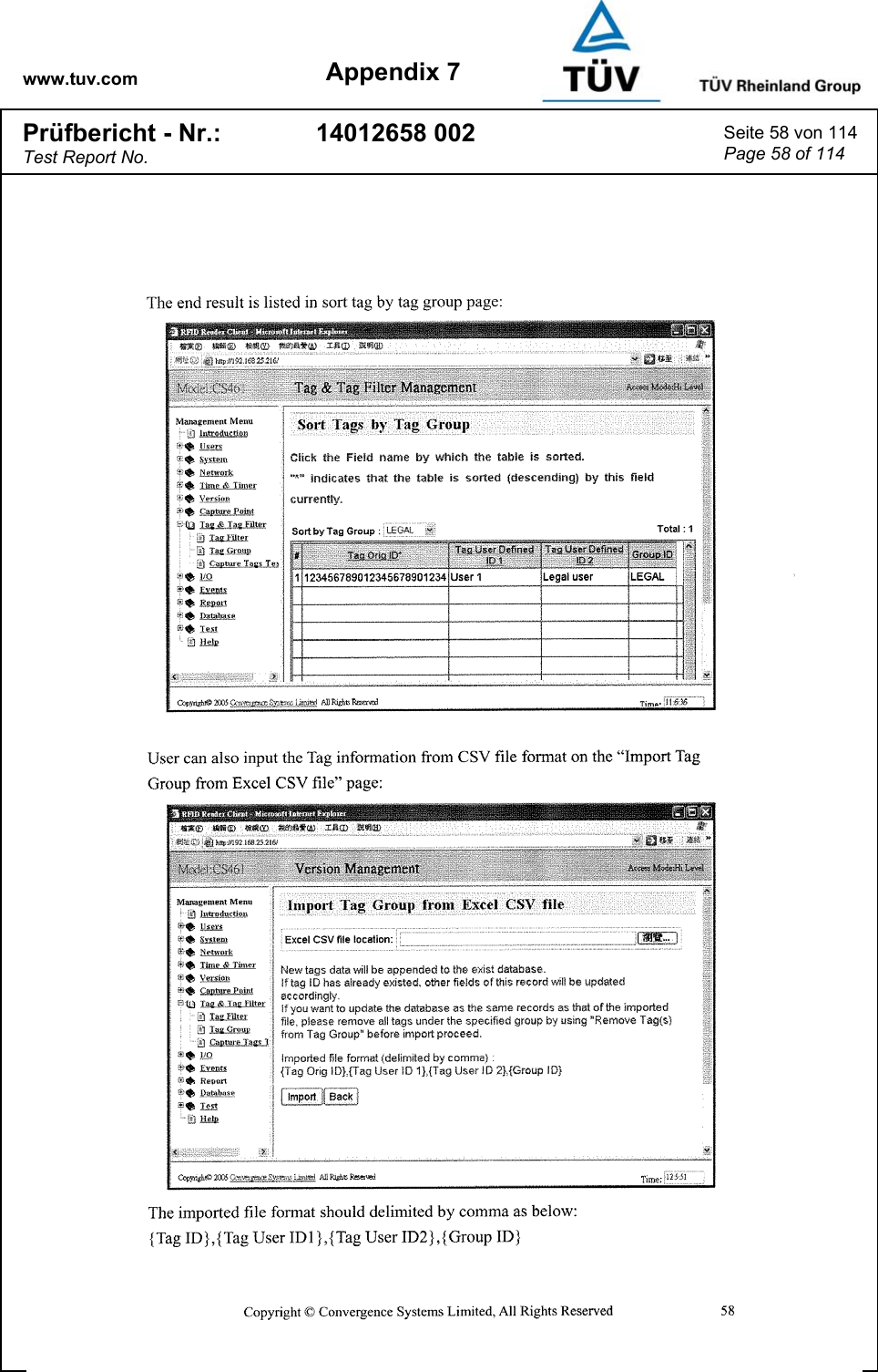 www.tuv.com Appendix 7 Prüfbericht - Nr.: Test Report No. 14012658 002  Seite 58 von 114 Page 58 of 114   