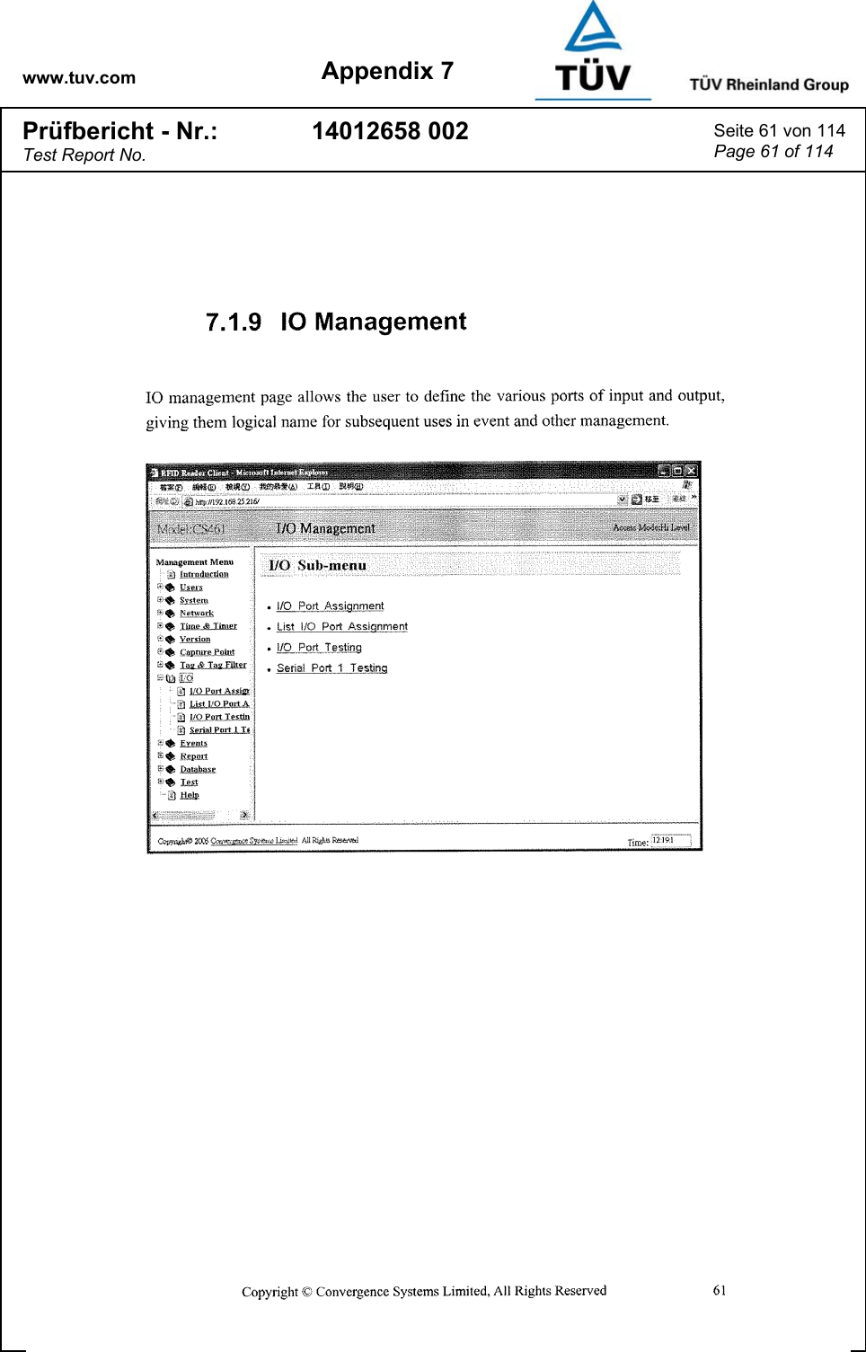 www.tuv.com Appendix 7 Prüfbericht - Nr.: Test Report No. 14012658 002  Seite 61 von 114 Page 61 of 114   