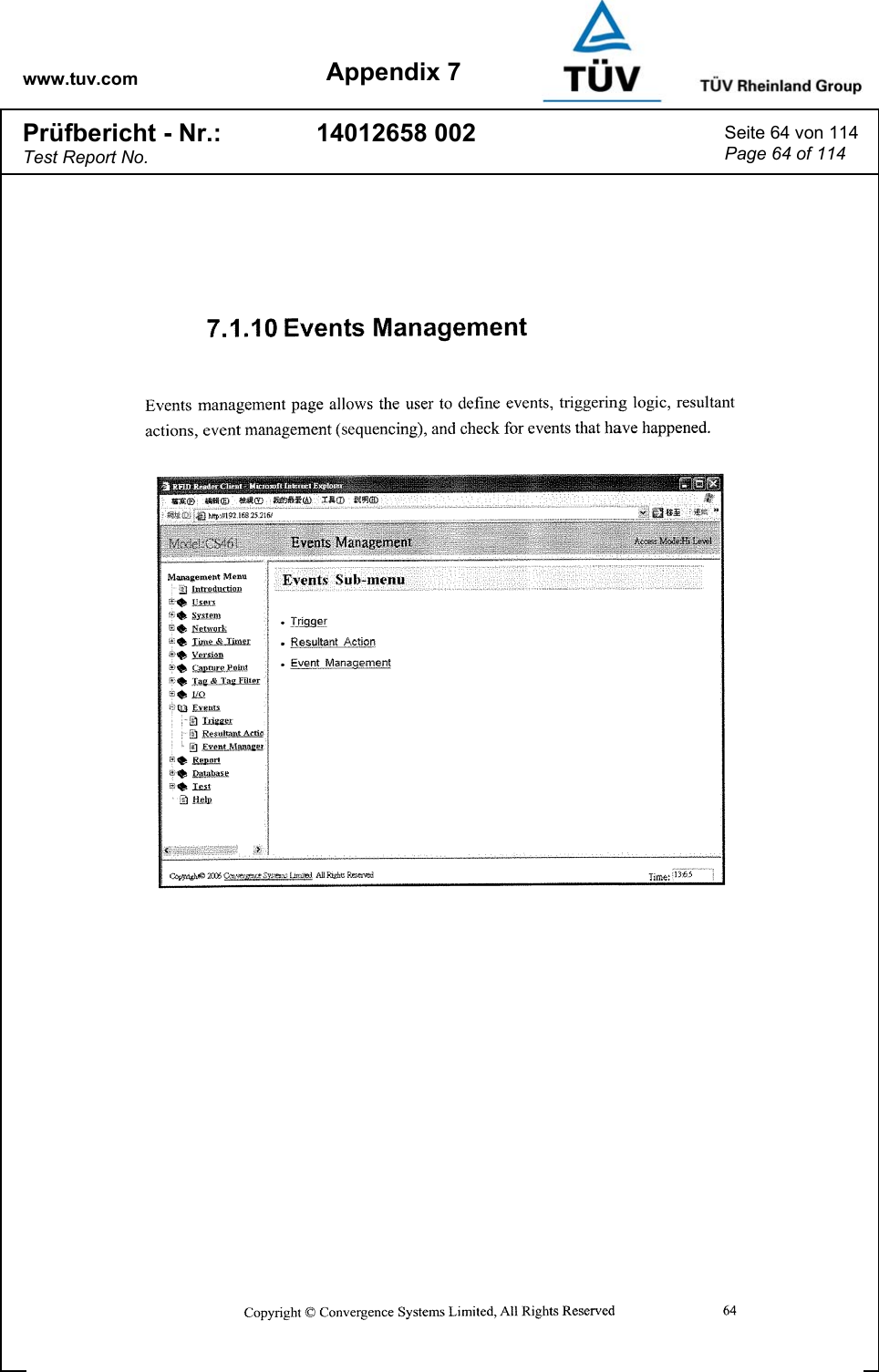 www.tuv.com Appendix 7 Prüfbericht - Nr.: Test Report No. 14012658 002  Seite 64 von 114 Page 64 of 114   