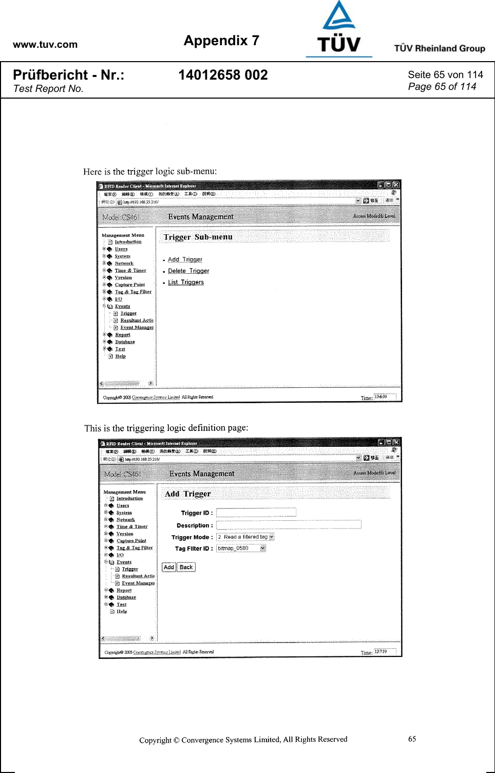 www.tuv.com Appendix 7 Prüfbericht - Nr.: Test Report No. 14012658 002  Seite 65 von 114 Page 65 of 114   