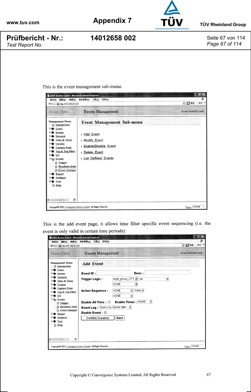 www.tuv.com Appendix 7 Prüfbericht - Nr.: Test Report No. 14012658 002  Seite 67 von 114 Page 67 of 114   