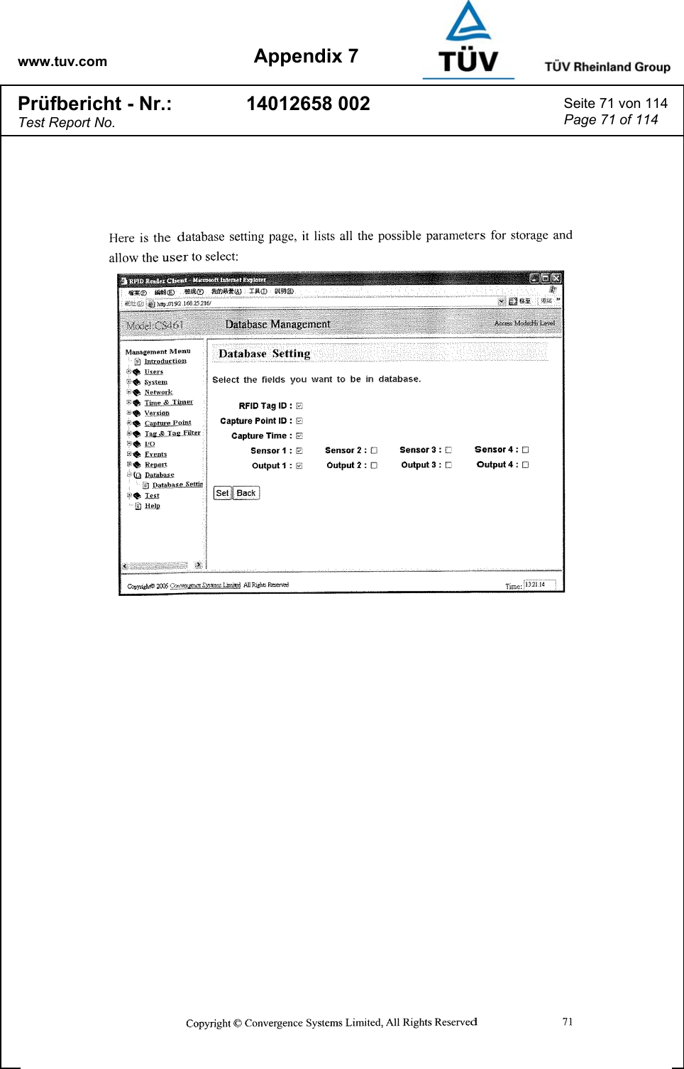 www.tuv.com Appendix 7 Prüfbericht - Nr.: Test Report No. 14012658 002  Seite 71 von 114 Page 71 of 114   