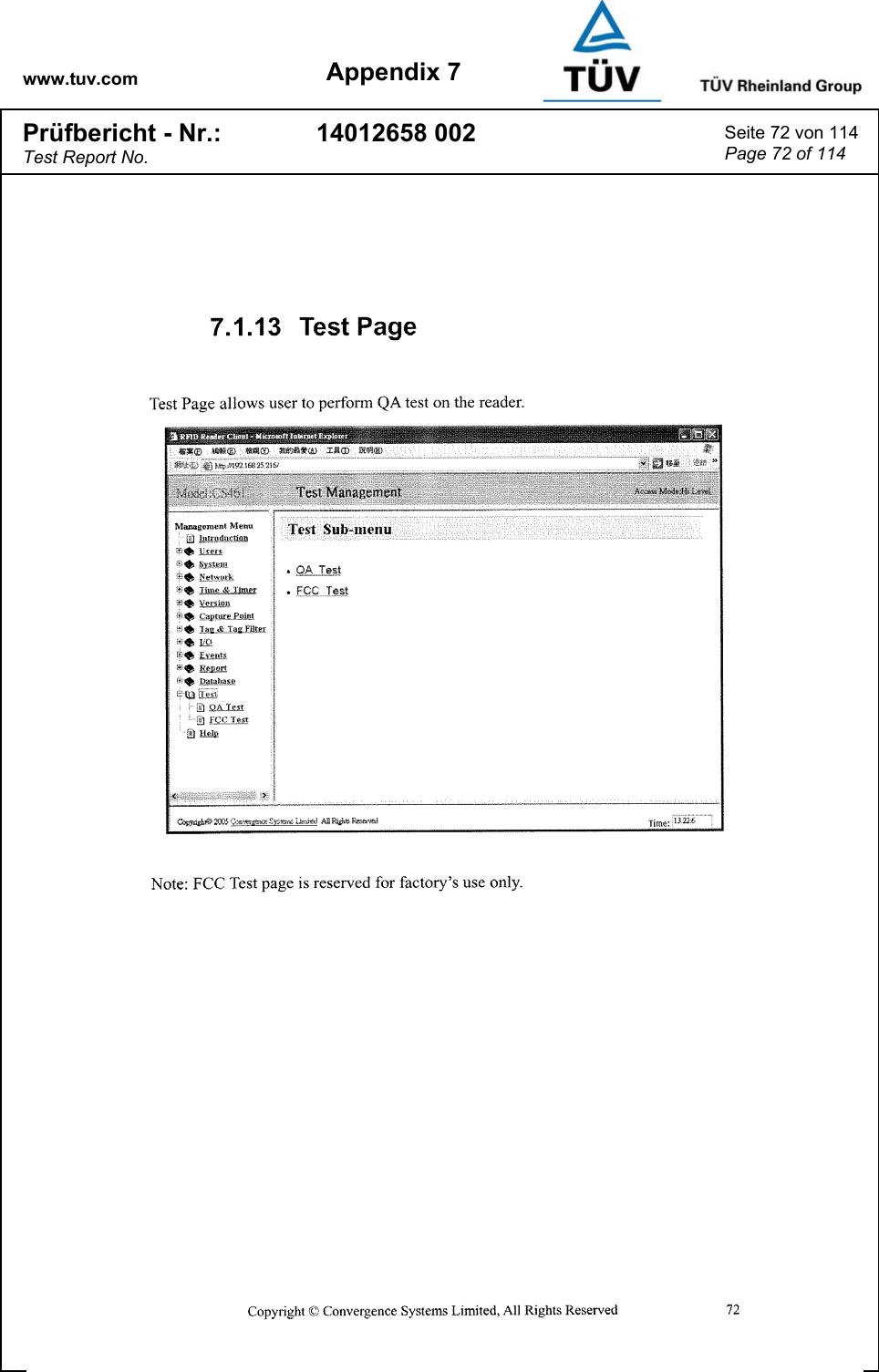 www.tuv.com Appendix 7 Prüfbericht - Nr.: Test Report No. 14012658 002  Seite 72 von 114 Page 72 of 114   