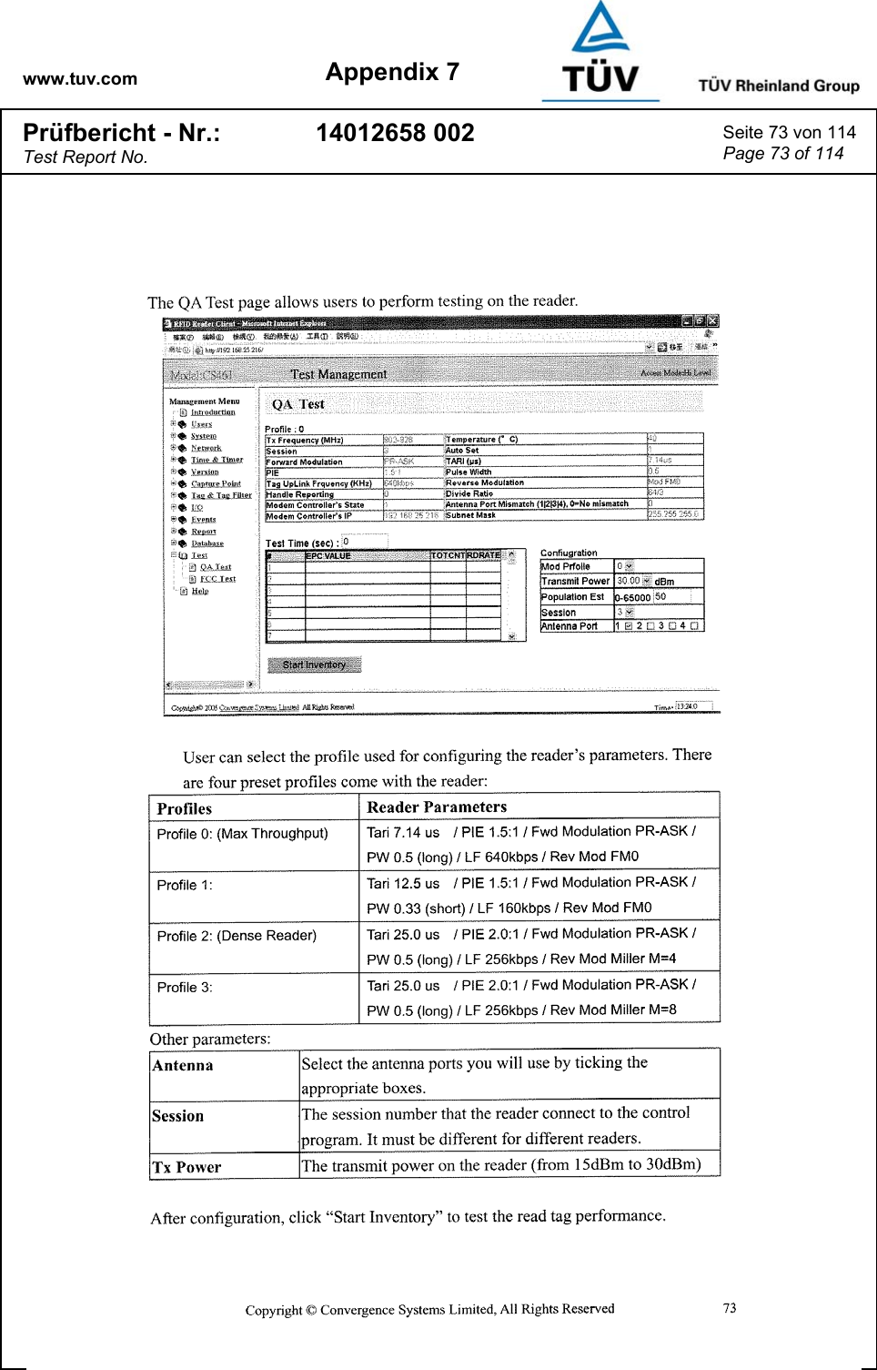 www.tuv.com Appendix 7 Prüfbericht - Nr.: Test Report No. 14012658 002  Seite 73 von 114 Page 73 of 114   