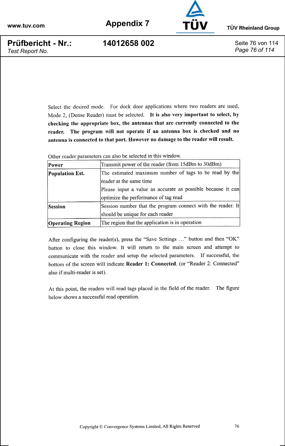 www.tuv.com Appendix 7 Prüfbericht - Nr.: Test Report No. 14012658 002  Seite 76 von 114 Page 76 of 114   