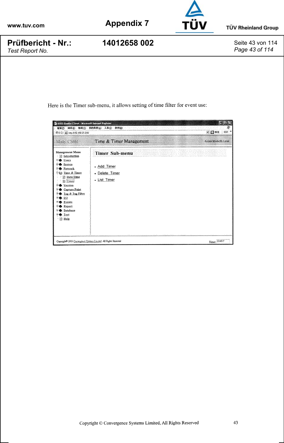 www.tuv.com Appendix 7 Prüfbericht - Nr.: Test Report No. 14012658 002  Seite 43 von 114 Page 43 of 114   