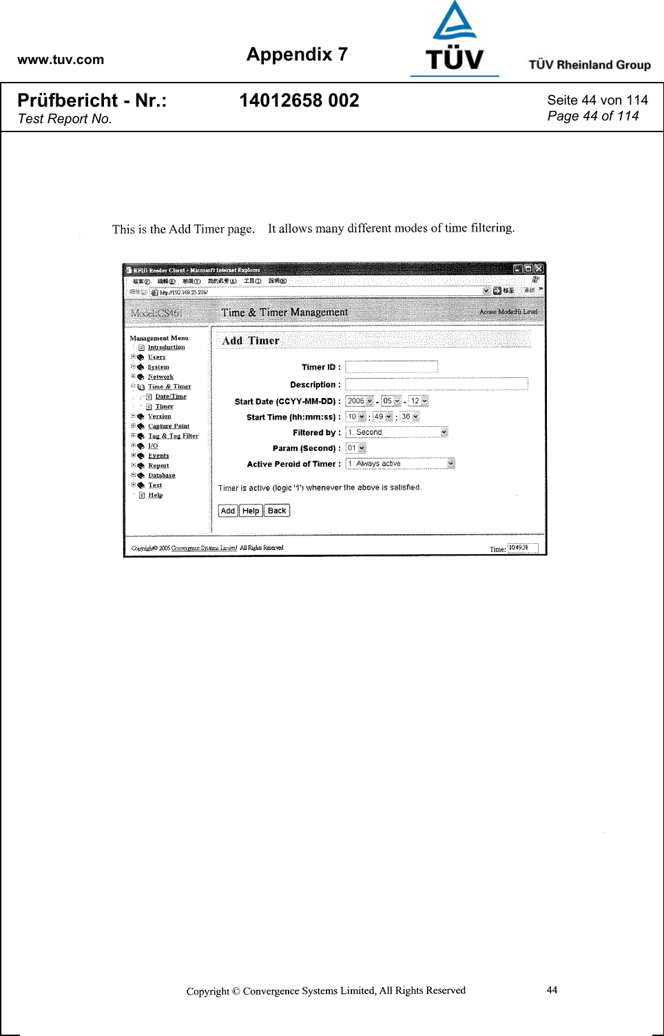 www.tuv.com Appendix 7 Prüfbericht - Nr.: Test Report No. 14012658 002  Seite 44 von 114 Page 44 of 114   