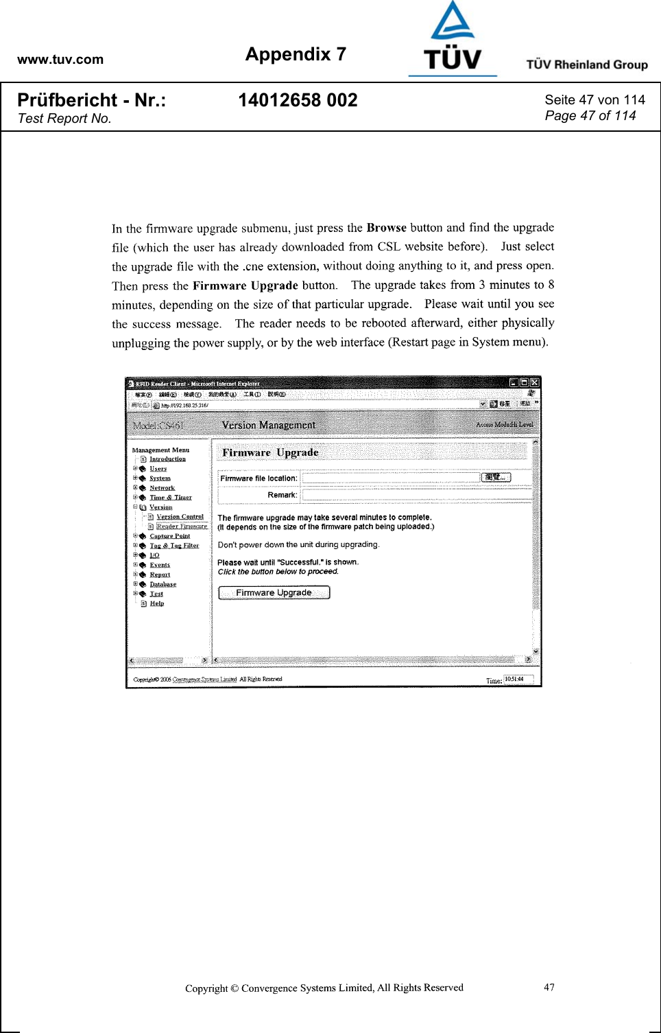 www.tuv.com Appendix 7 Prüfbericht - Nr.: Test Report No. 14012658 002  Seite 47 von 114 Page 47 of 114   