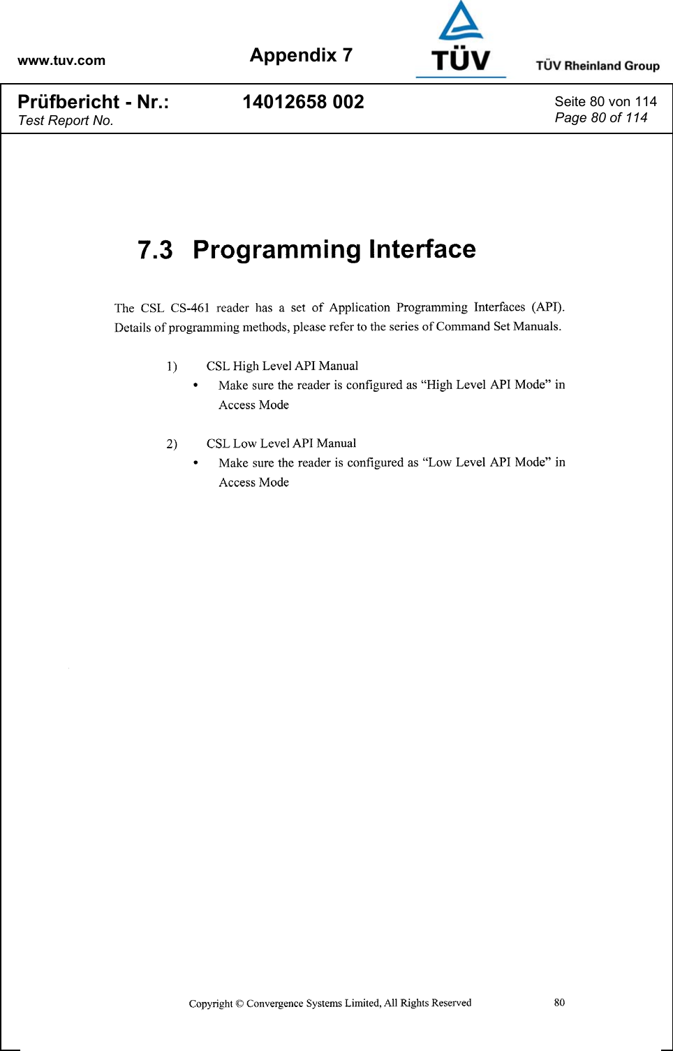 www.tuv.com Appendix 7 Prüfbericht - Nr.: Test Report No. 14012658 002  Seite 80 von 114 Page 80 of 114   