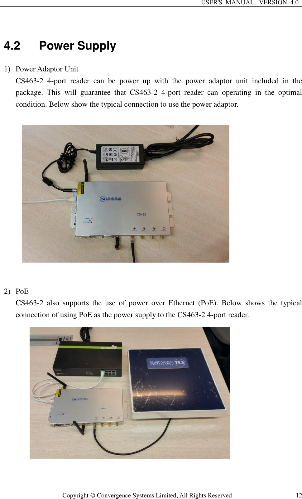 Page 12 of Convergence Systems CS463C1GEN2 RFID Reader User Manual CSL CS101 2 EPC Class 1 Gen 2 RFID Handheld Reader