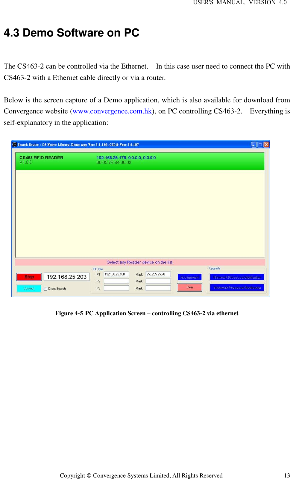 Page 13 of Convergence Systems CS463C1GEN2 RFID Reader User Manual CSL CS101 2 EPC Class 1 Gen 2 RFID Handheld Reader