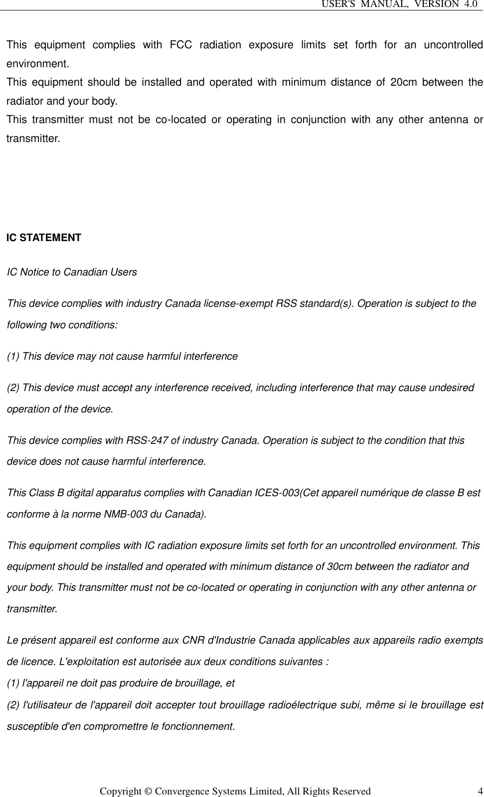 Page 4 of Convergence Systems CS463C1GEN2 RFID Reader User Manual CSL CS101 2 EPC Class 1 Gen 2 RFID Handheld Reader