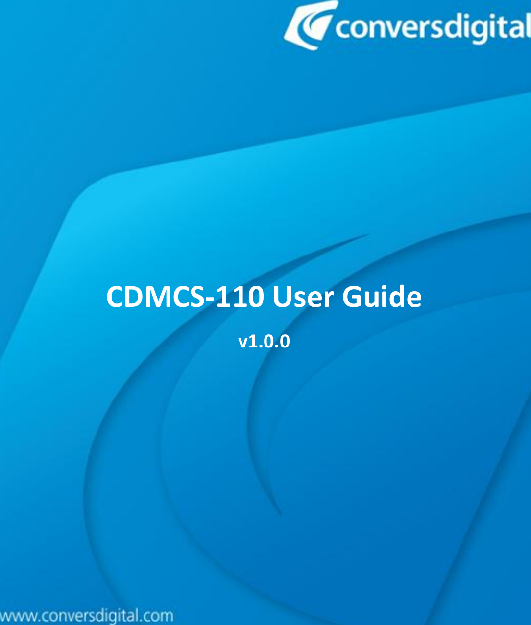 CDMCS-110 User Guide v1.0.0 