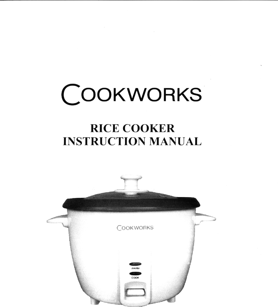 cookworks rice cooker instructions