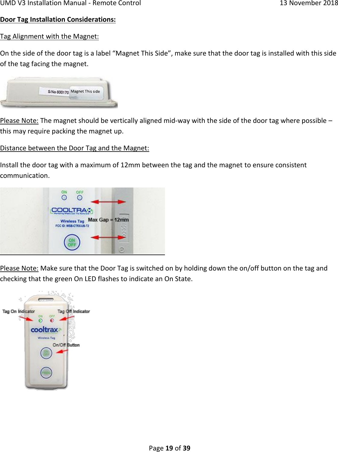 Page 19 of Cooltrax Asia Pacific UMD3-LTE1 COOLTRAX WIRELESS GATEWAY User Manual 