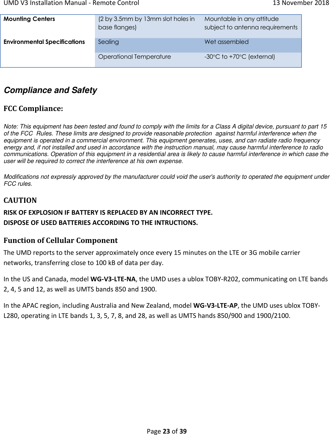 Page 23 of Cooltrax Asia Pacific UMD3-LTE1 COOLTRAX WIRELESS GATEWAY User Manual 