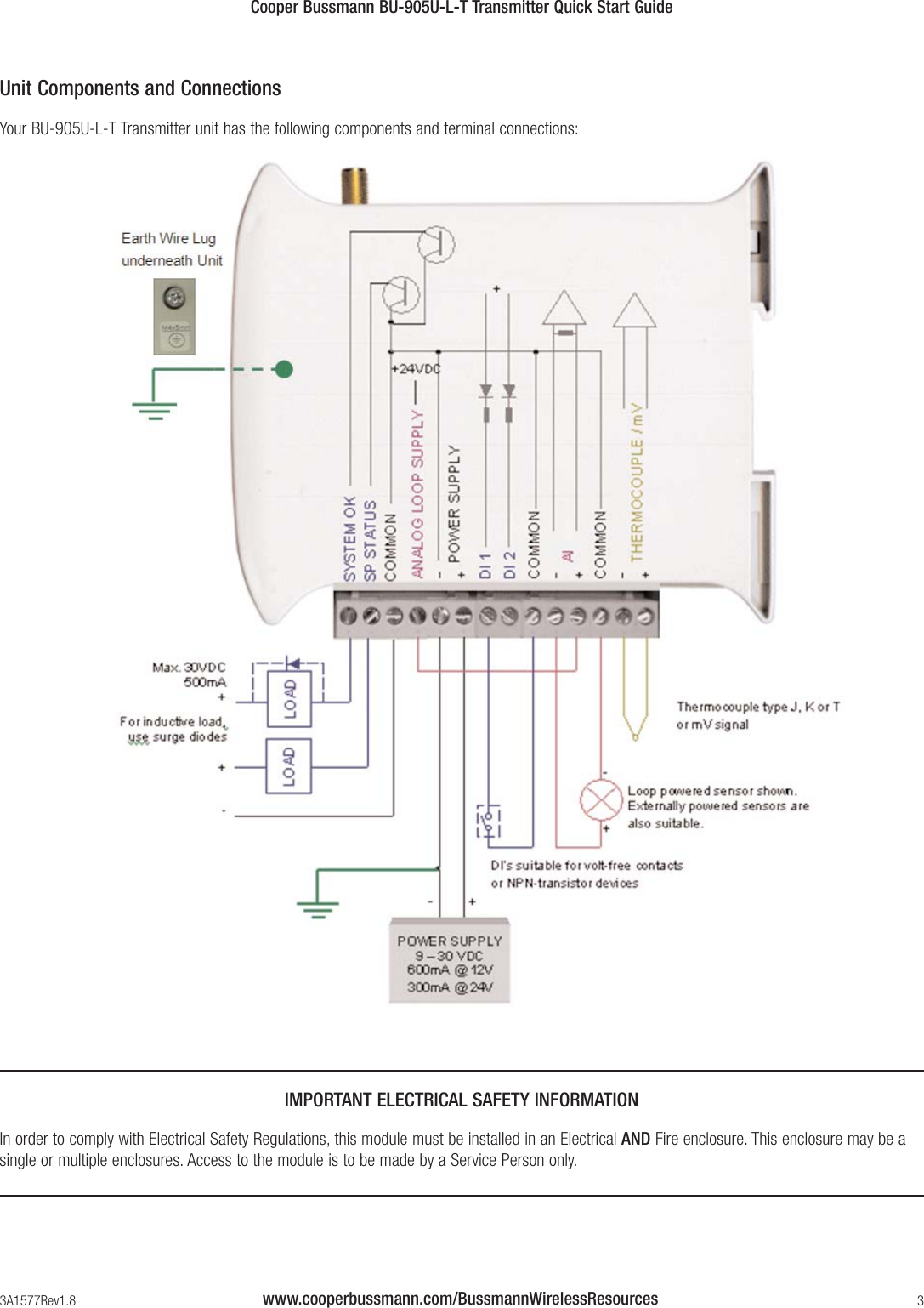 Page 3 of 8 - Cooper-Bussmann Cooper-Bussmann-Bu-905U-L-T-Users-Manual- BUS_Ele_IS_3A1577_BU-905U-L-T_5.qxp  Cooper-bussmann-bu-905u-l-t-users-manual