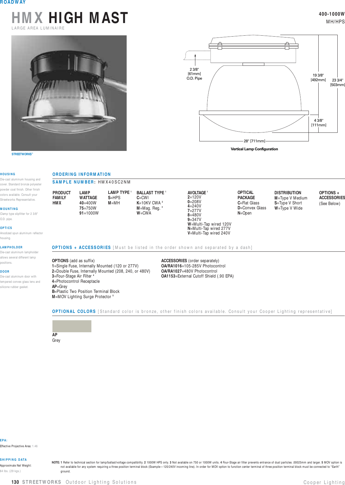 Cooper Lighting Hmx High Mast Users Manual