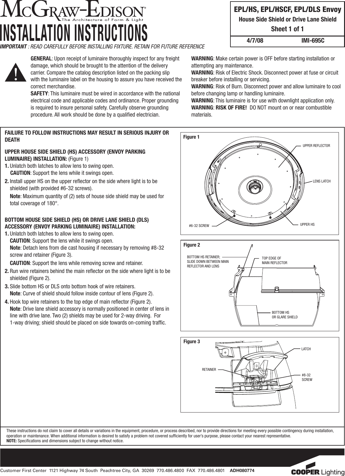 Page 1 of 1 - Cooper-Lighting Cooper-Lighting-Mcgraw-Edison-Epl-Dls-Envoy-Users-Manual- IMI-695C  Cooper-lighting-mcgraw-edison-epl-dls-envoy-users-manual