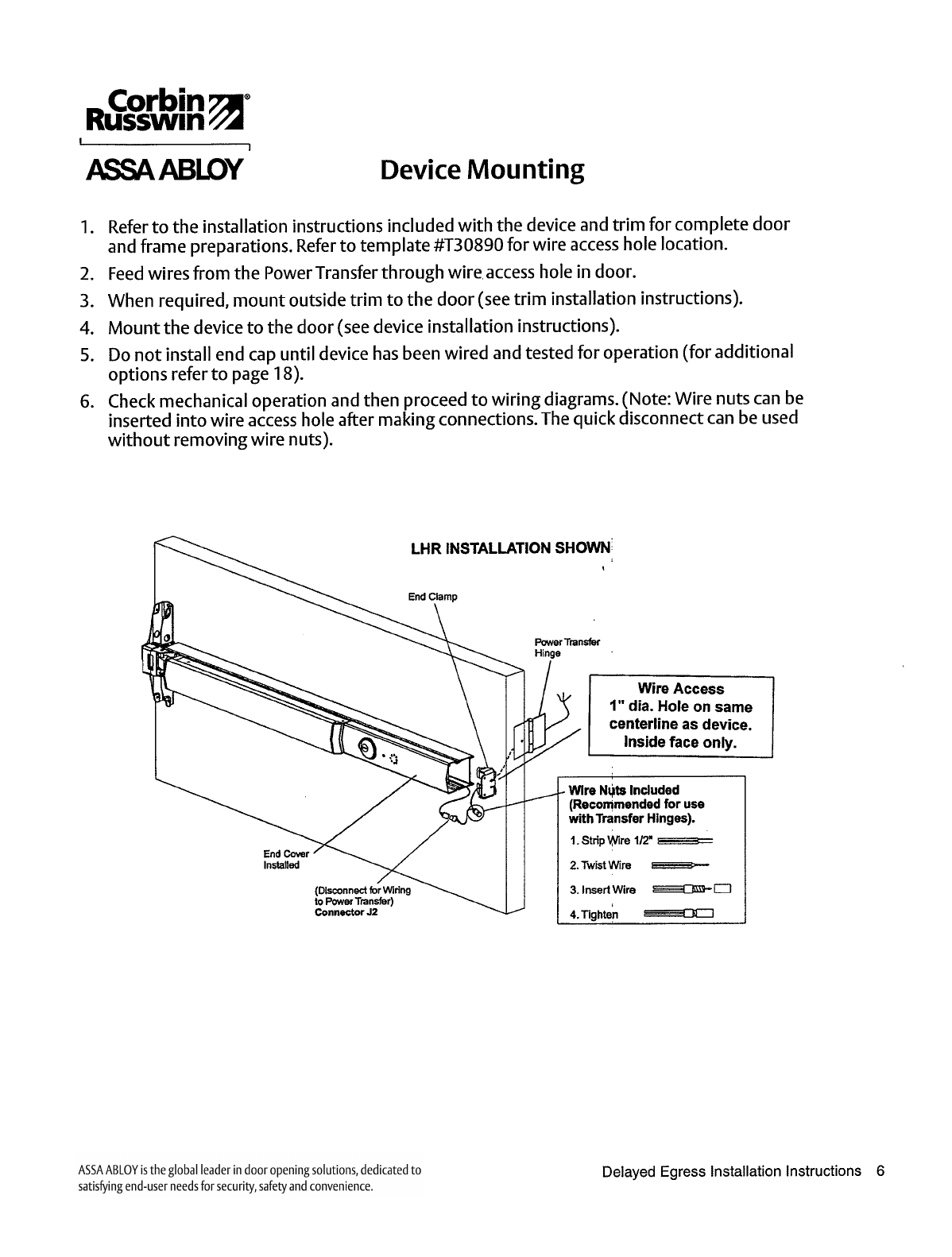 Corbin Russwin ED4000/ED5000 Delayed Egress Exit Device 34259FM209LR