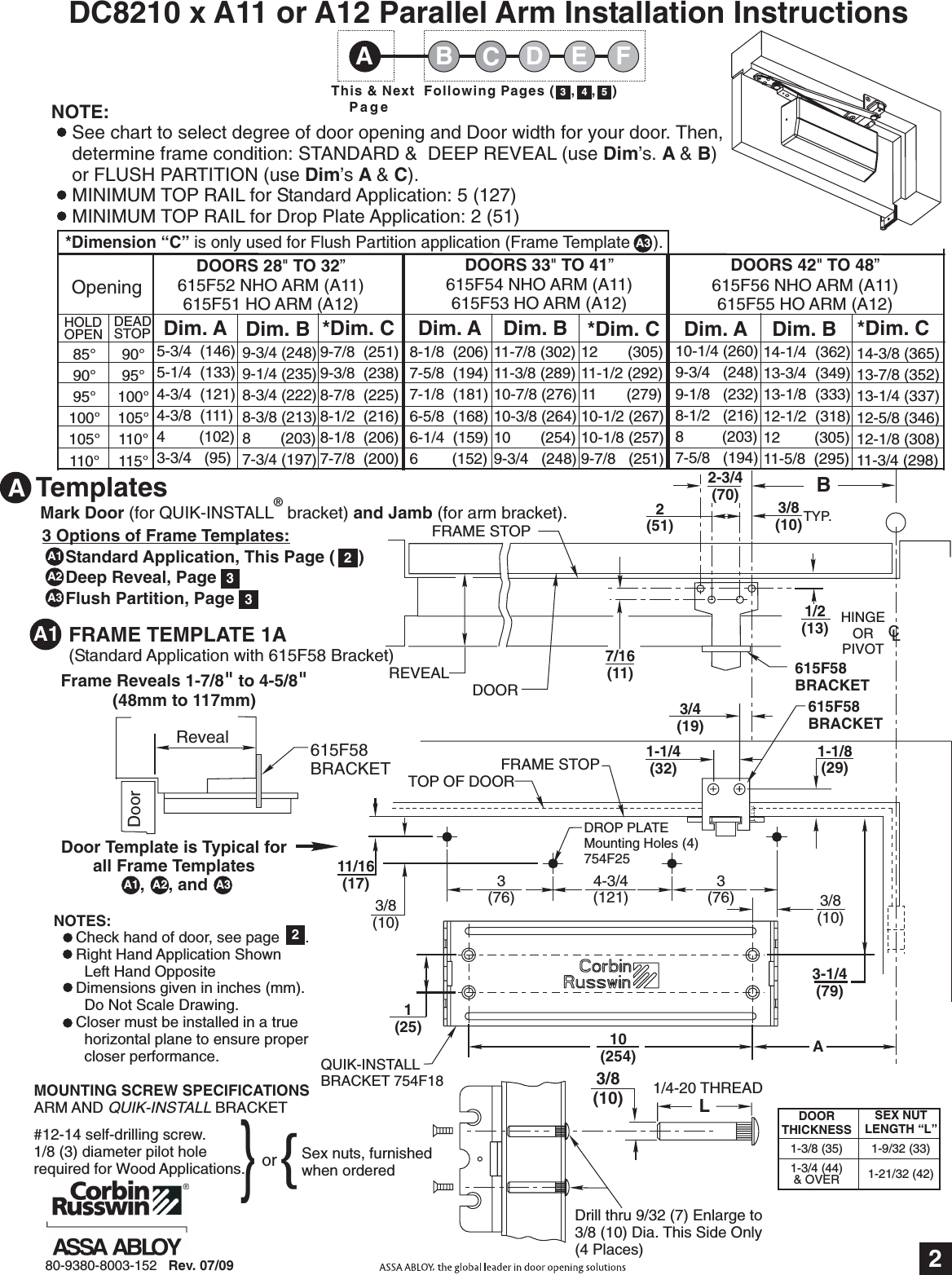 Page 2 of 5 - Corbin Russwin 80-9380-8003-152 DC8210 X Unitrol