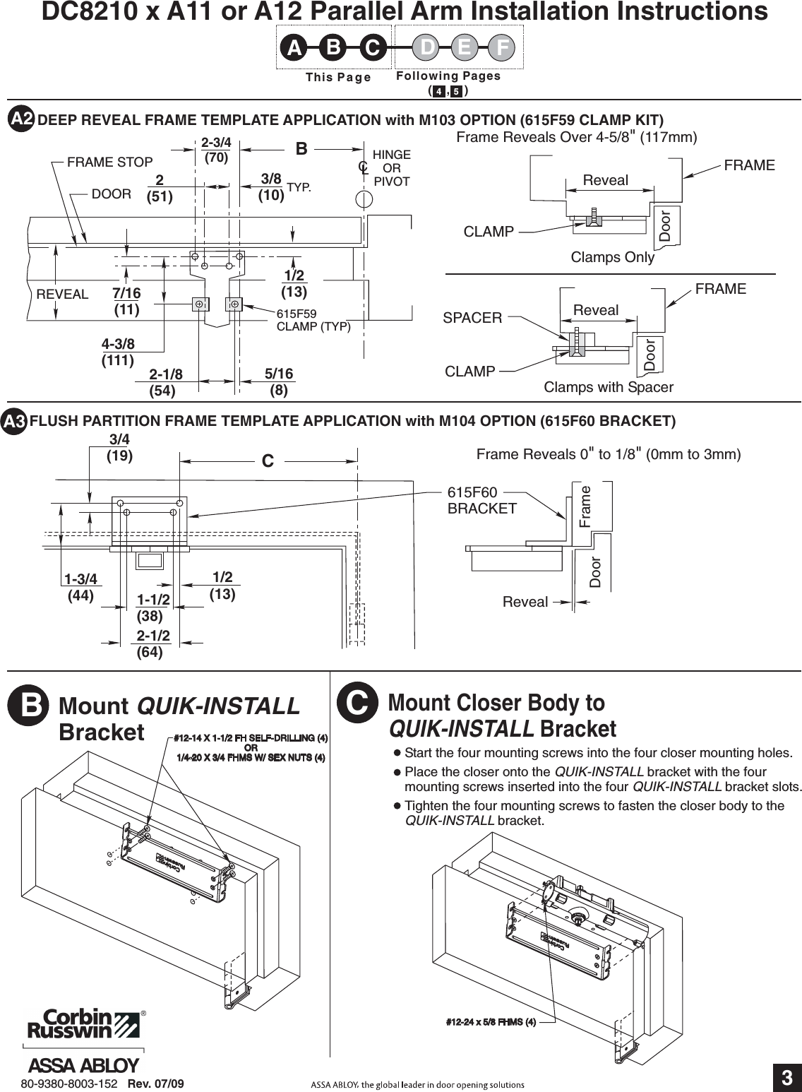 Page 3 of 5 - Corbin Russwin 80-9380-8003-152 DC8210 X Unitrol