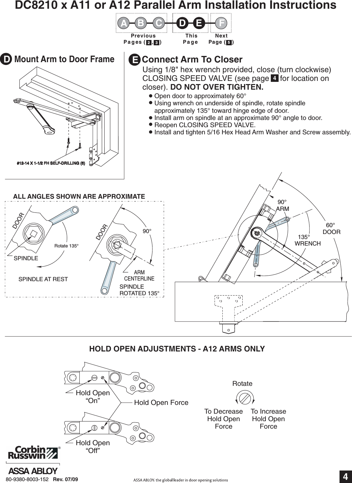 Page 4 of 5 - Corbin Russwin 80-9380-8003-152 DC8210 X Unitrol