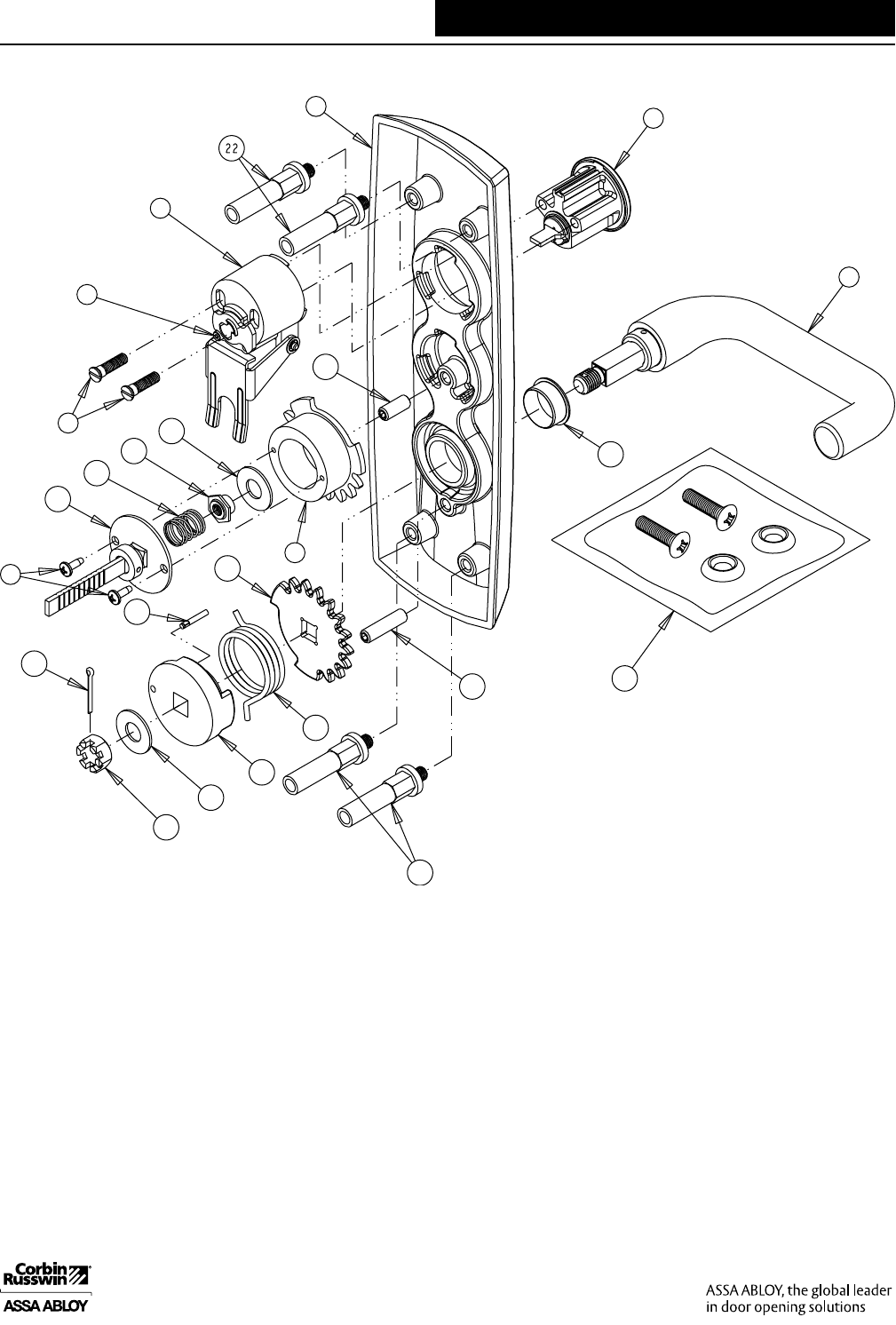 Corbin Russwin ED4000/ED5000 Series Aadss1010106