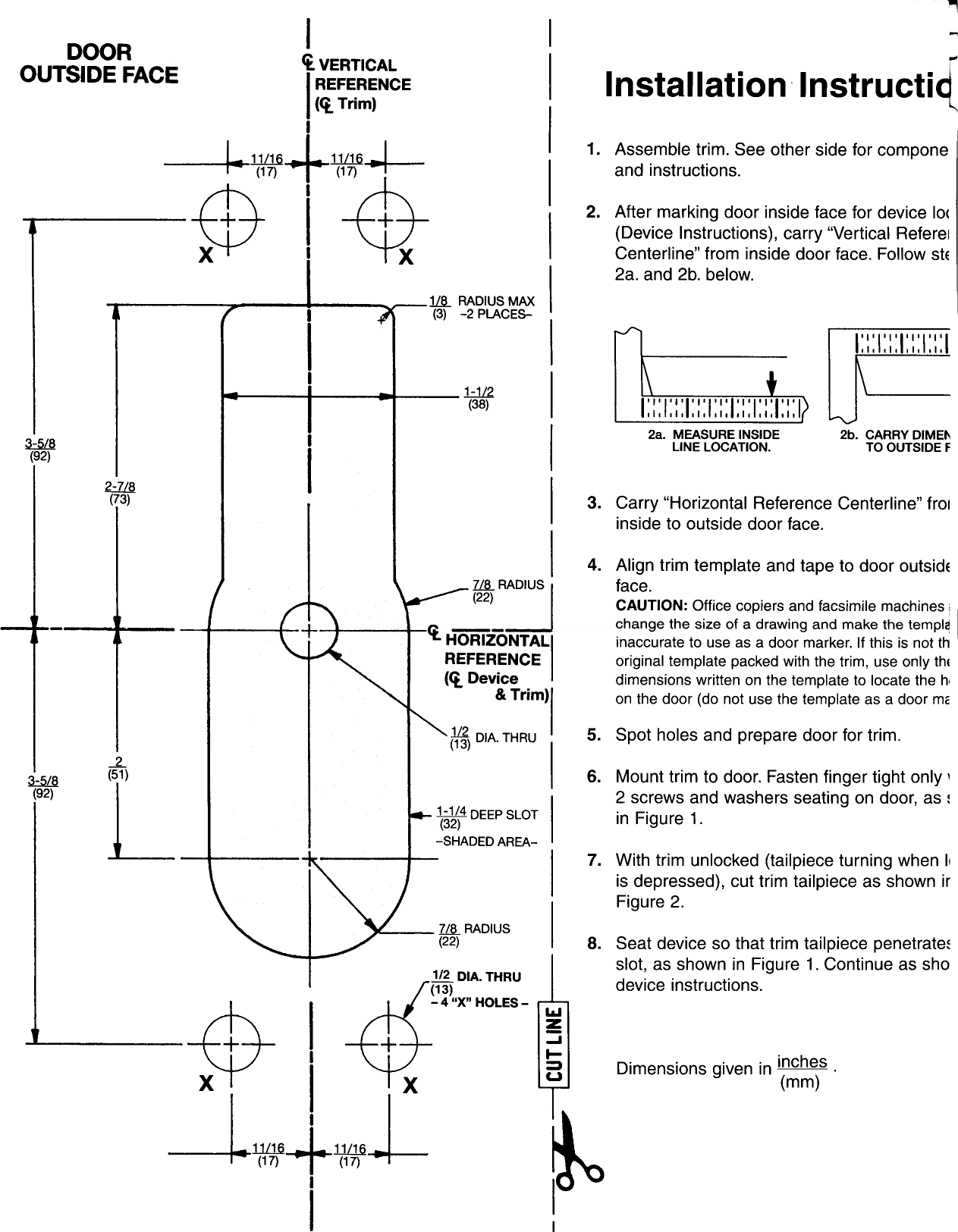 Page 1 of 4 - Corbin Russwin 755-759 & 955-959 Trim For ED5000 Series Fm176b