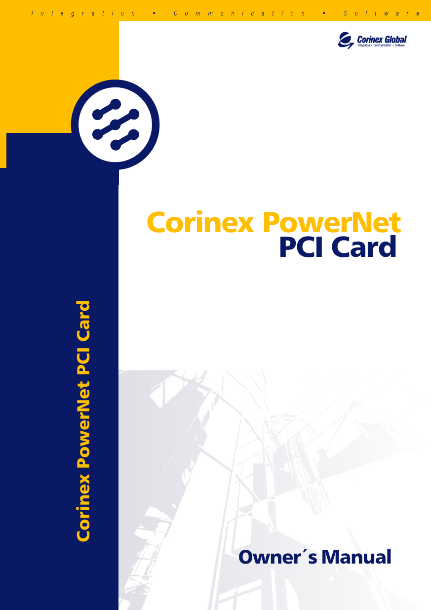 Corinex PowerNet PCI CardCorinex PowerNet PCI CardOwner´s Manual