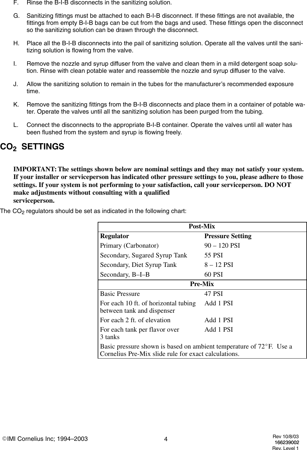 Page 4 of 10 - Cornelius Cornelius-Ice-Cooled-Dispensers-Users-Manual-  Cornelius-ice-cooled-dispensers-users-manual