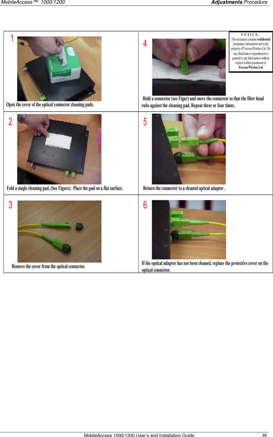 MobileAccess™ 1000/1200 Adjustments Procedure MobileAccess 1000/1200 User’s and Installation Guide 35