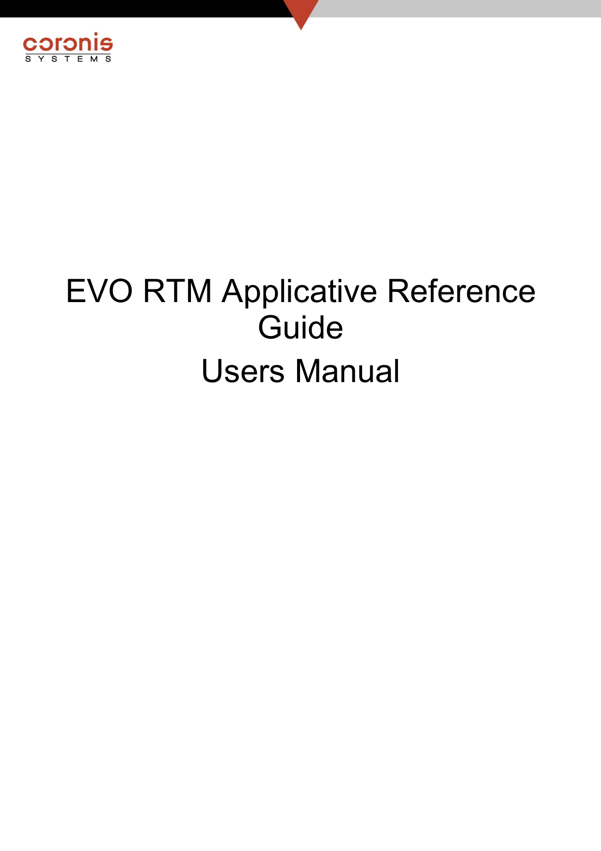 RTM Elster AMCO applicative PFS Coronis SystemsEVO RTM Applicative ReferenceGuideUsers Manual EVO RTM-UserMan 1