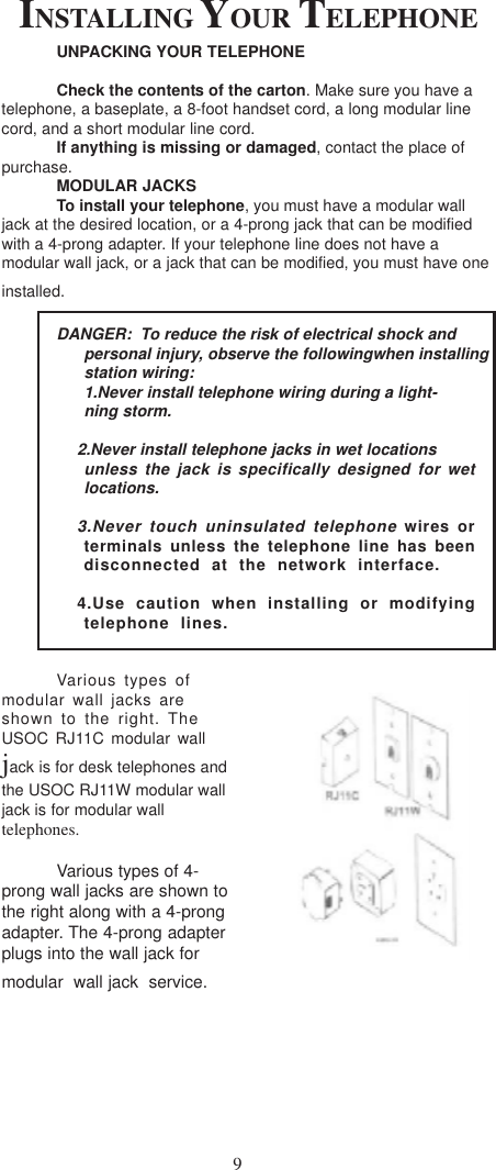 Page 9 of 12 - Cortelco Cortelco-Patriot-Ii-2194-V0E27S-Users-Manual- 2194 New Layout User Guide  Cortelco-patriot-ii-2194-v0e27s-users-manual