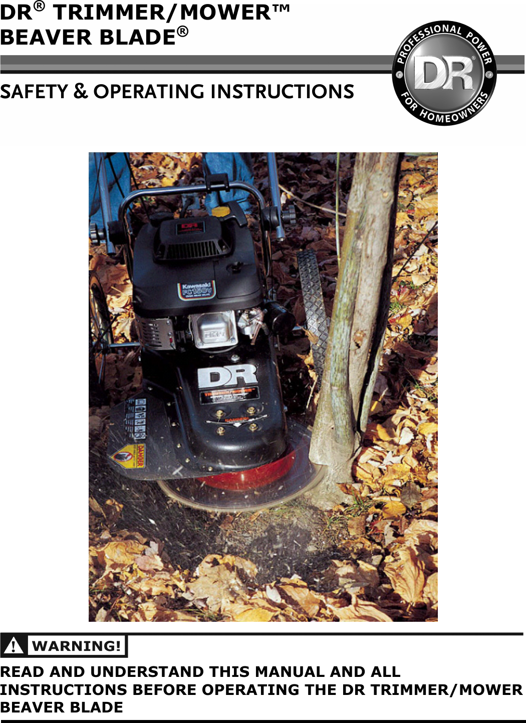Country Home Products Dr Trimmer Mowertm Beaver Blade Users Manual
