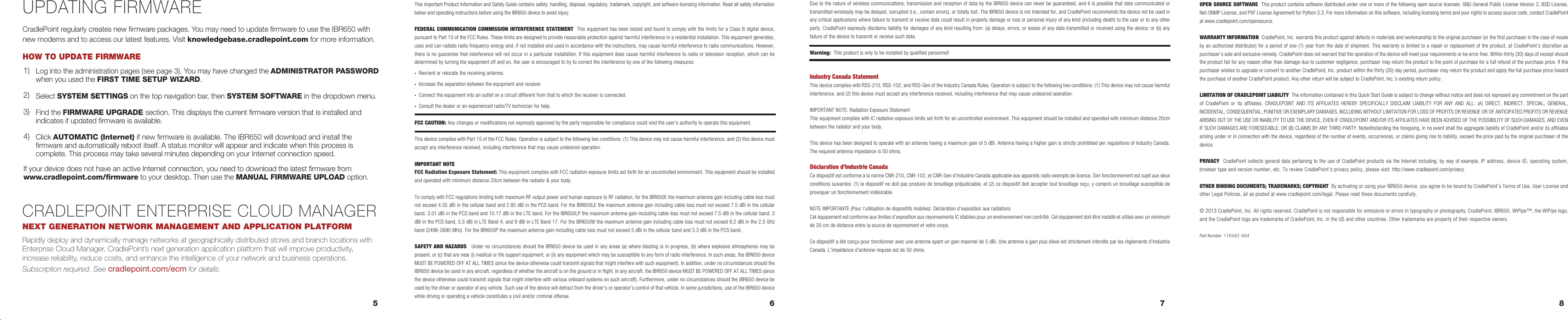 Page 2 of 2 - Cradlepoint Cradlepoint-Cor-Ibr650-Owner-S-Manual CradlePoint_IBR650_QuickStartGuide_5.21.13_web