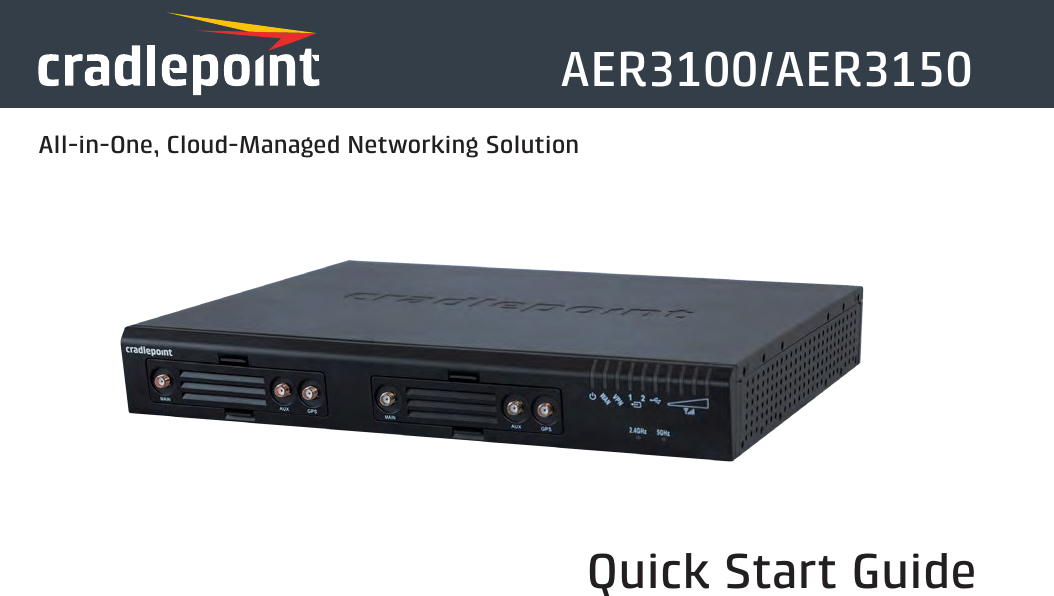 AER3100/AER3150All-in-One, Cloud-Managed Networking SolutionQuick Start Guide